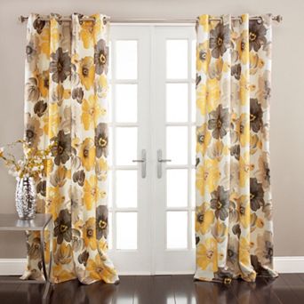 Lush Decor Leah Room Darkening Window Curtains Set
