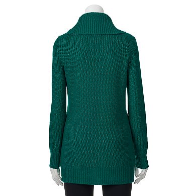 Apt. 9® Lurex Cowlneck Tunic Sweater - Women's