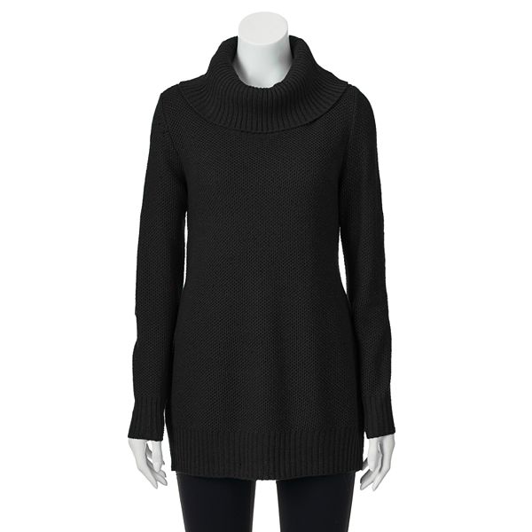 Apt. 9® Lurex Cowlneck Tunic Sweater - Women's