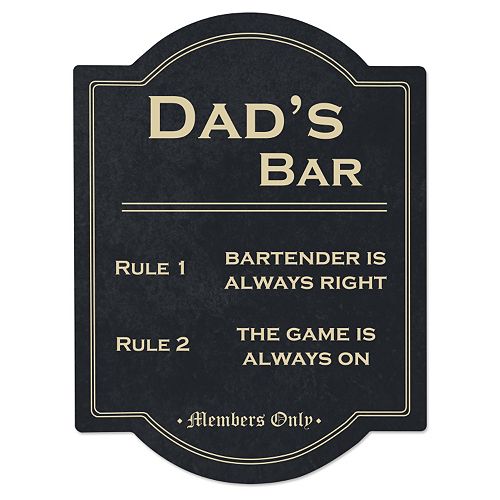 Cathy's Concepts Dad's Bar Sign