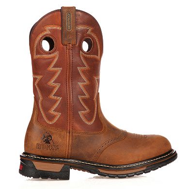 Rocky Original Ride Branson Roper Men's 11-in. Waterproof Western Work Boots