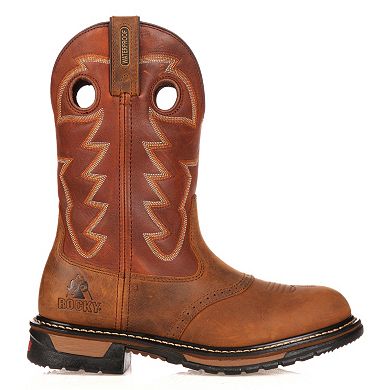 Rocky Original Ride Branson Roper Men's 11-in. Waterproof Western Work Boots