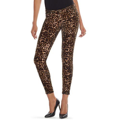 leopard skinny jeans