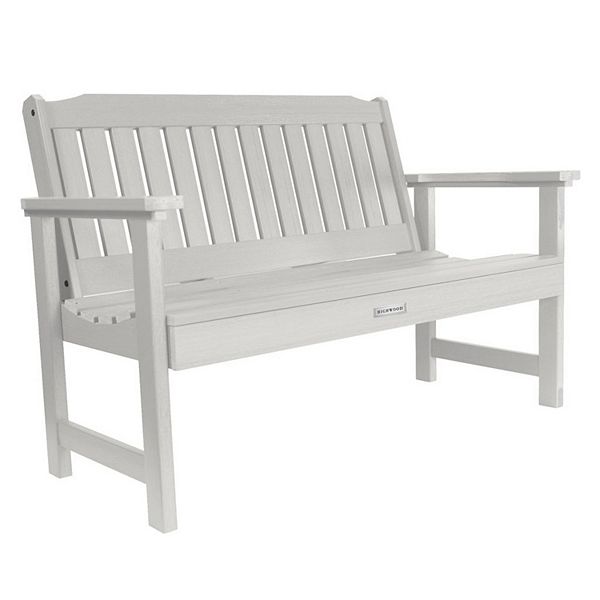 4' Lehigh Garden Bench White - highwood: Durable Poly Lumber, Fade-Resistant, 500lb Capacity