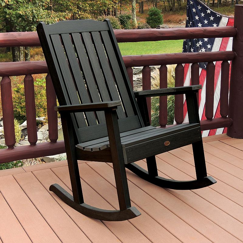 highwood Lehigh Outdoor Rocking Chair, Black