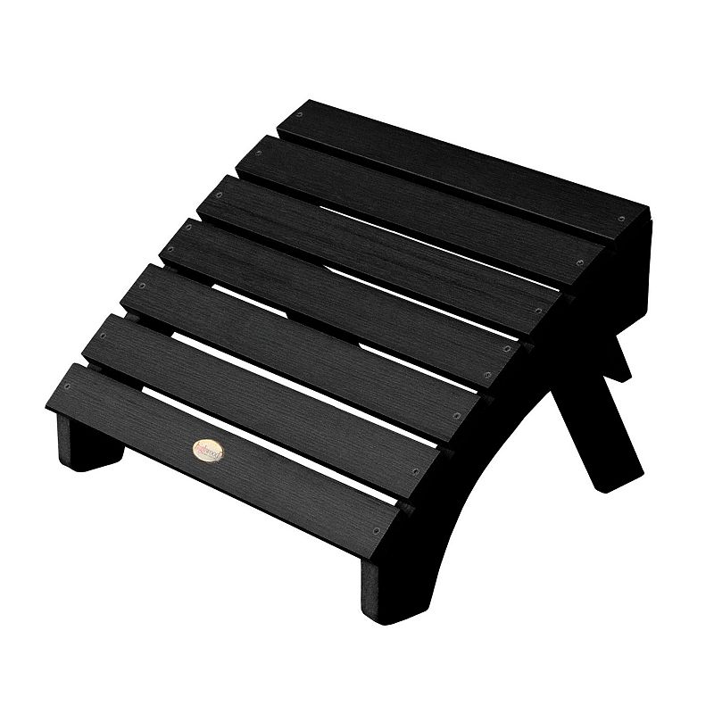 highwood Folding Adirondack Ottoman, Black