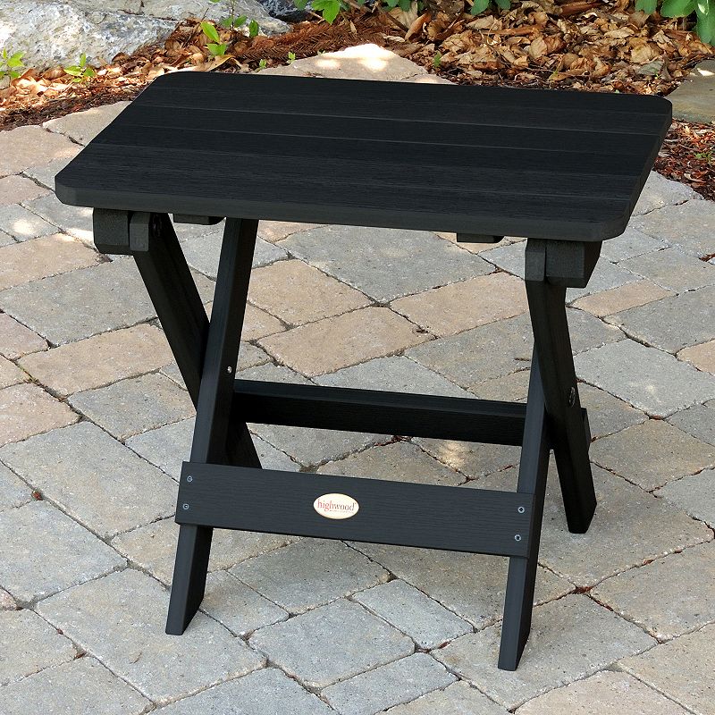 highwood Folding Adirondack Side Table, Black