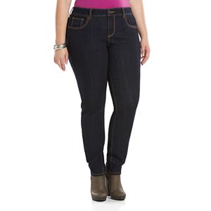 Juniors' Plus Size SO® Embroidered Pocket Skinny Jeans