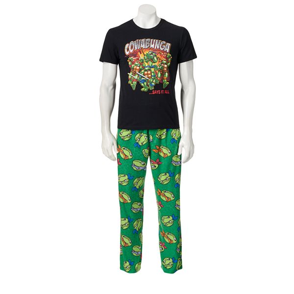 Men's Nickelodeon TMNT Ninja Turtles Cotton  2 Pc PJ Pajama Gift Set W/ Box 3086 