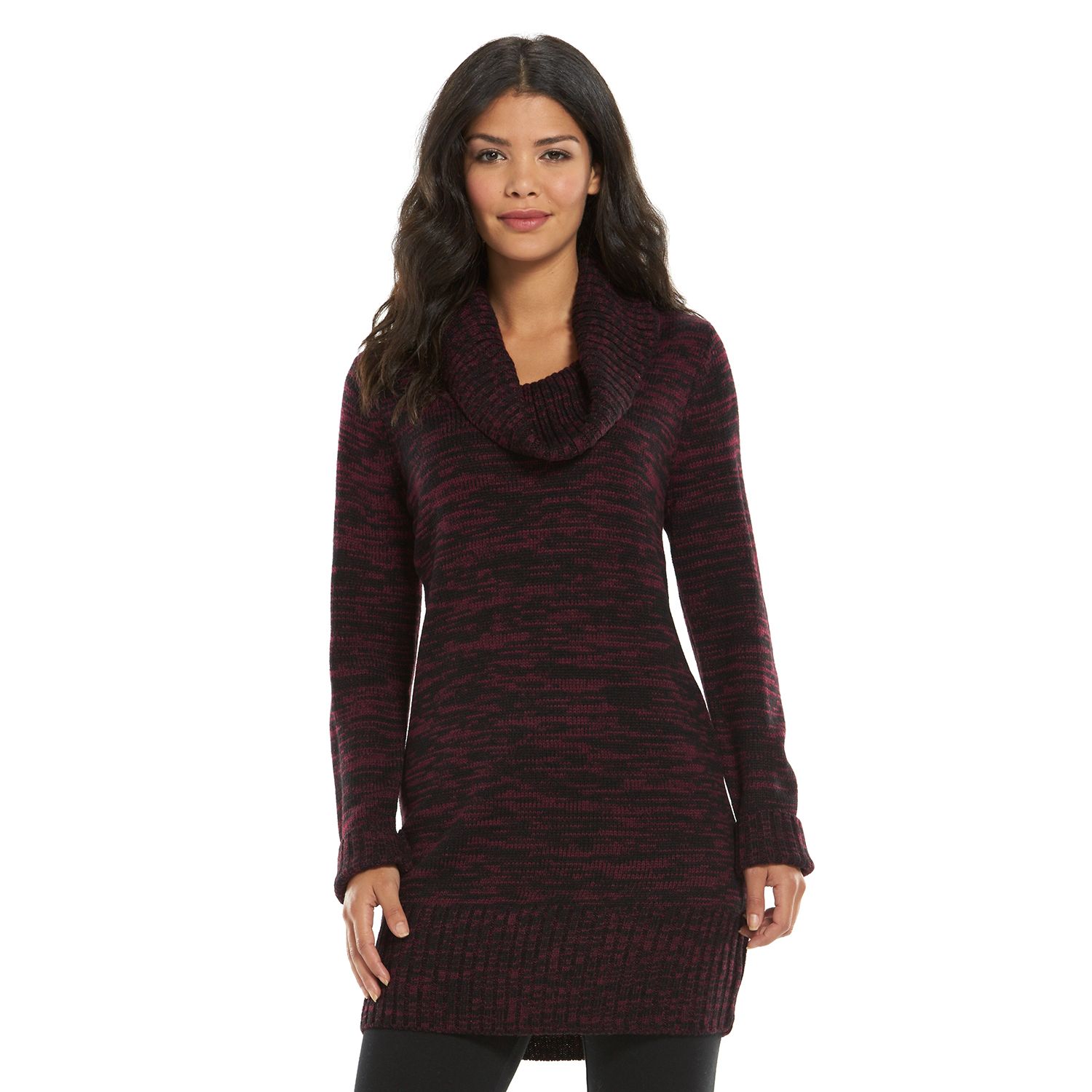 marled cowl neck sweater