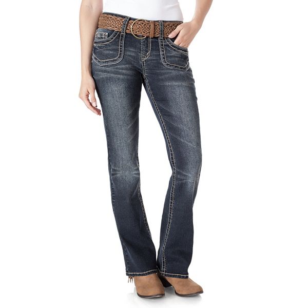 Juniors' WallFlower Luscious Curvy Embroidered Bootcut Jeans