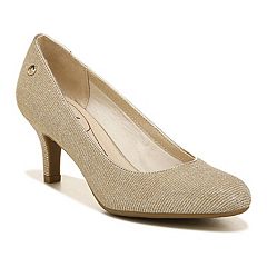 Brielle Pewter Metallic Low Heel Evening Shoes