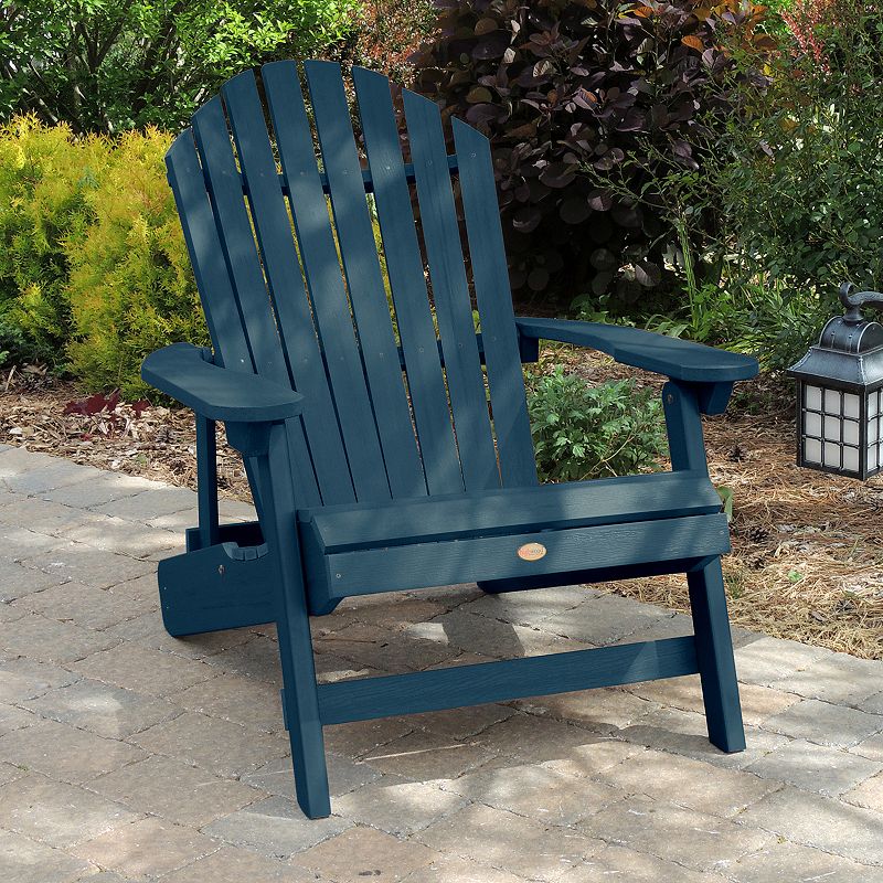 highwood Hamilton Folding & Reclining Adirondack King Chair, Blue
