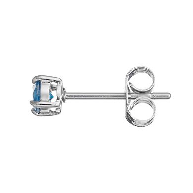 1/4 Carat T.W. Blue Diamond Stainless Steel Stud - Single Earring