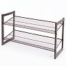 Richards Homewares 2 Tier Stackable Flat Shoe Rack