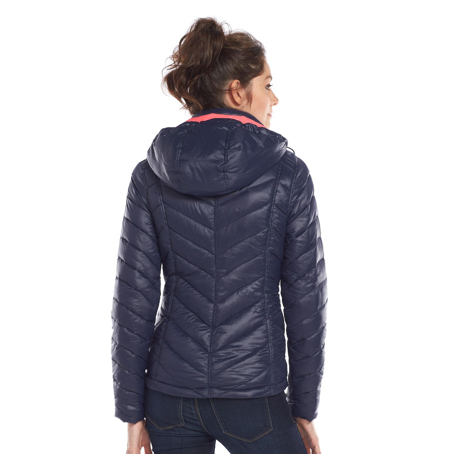 women's tek gear hooded quilted jacket