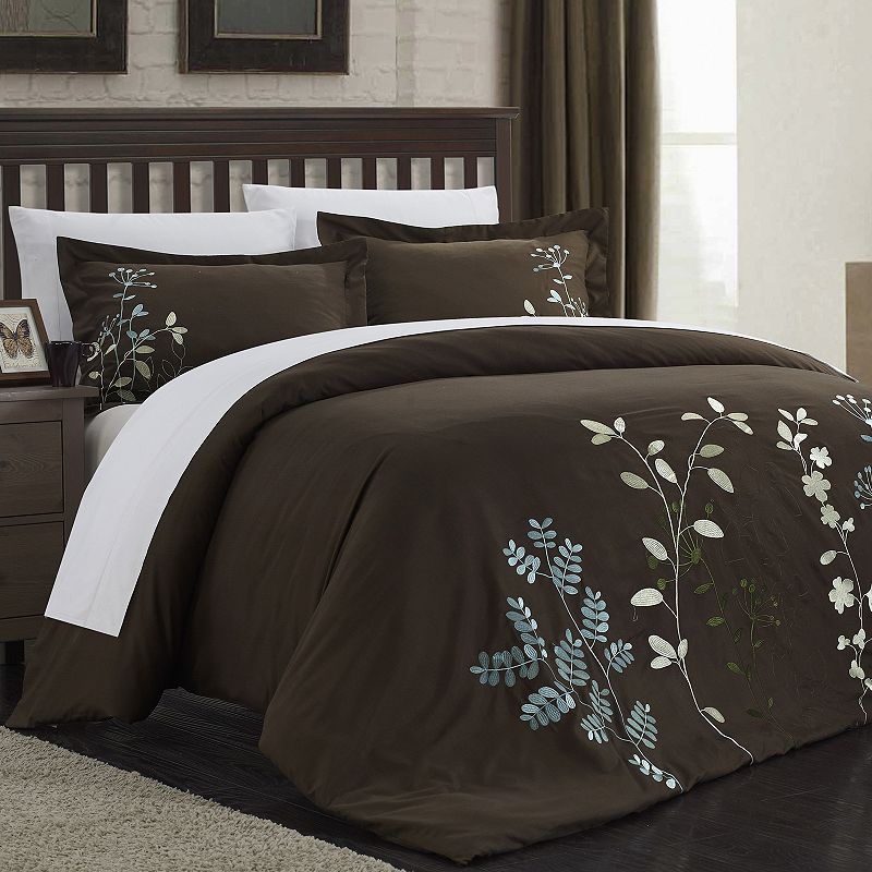 Kaylee 3-pc. Duvet Cover Set, Brown, King