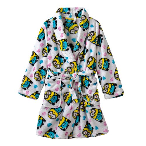 MINIONS Girls Fleece Dressing Gown