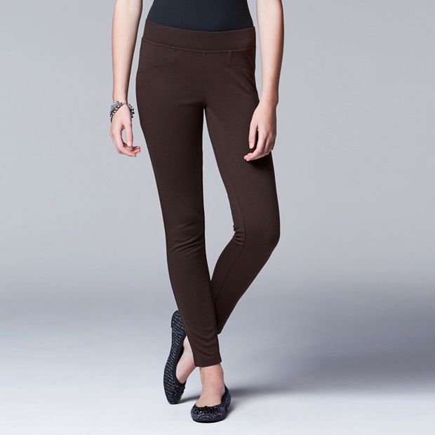 Brown Ankle Length Leggings