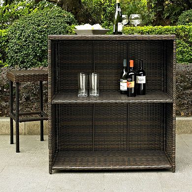 Palm Harbor 3 Piece Outdoor Wicker Bar Set