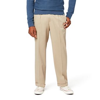 Men's Dockers® Relaxed Fit Comfort Stretch Pleated Cuffed Khaki Pants