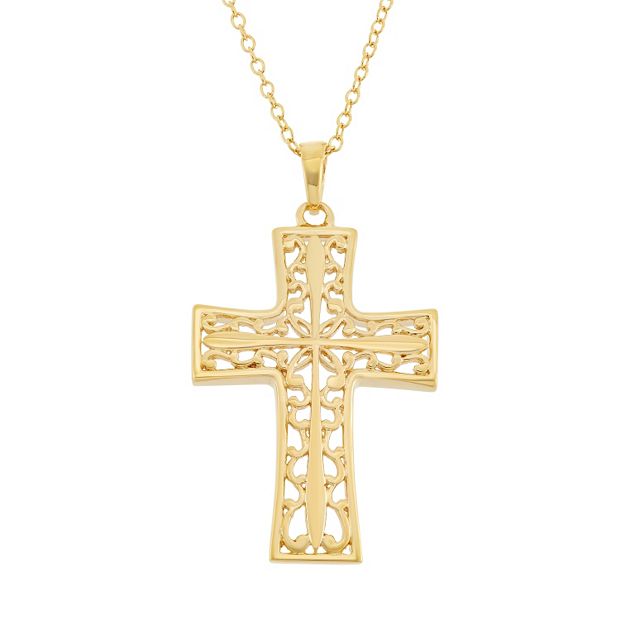 Filigree cross deals pendant