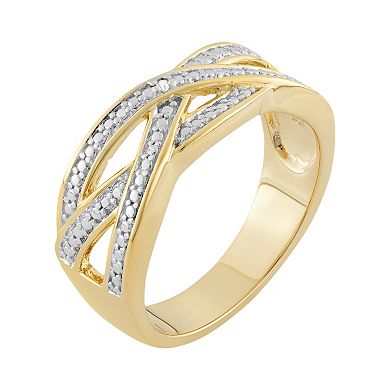 18k Gold Over Silver Openwork Ring