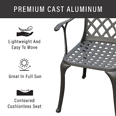 Sedona 42" 5-Piece Cast Aluminum Outdoor Dining Set