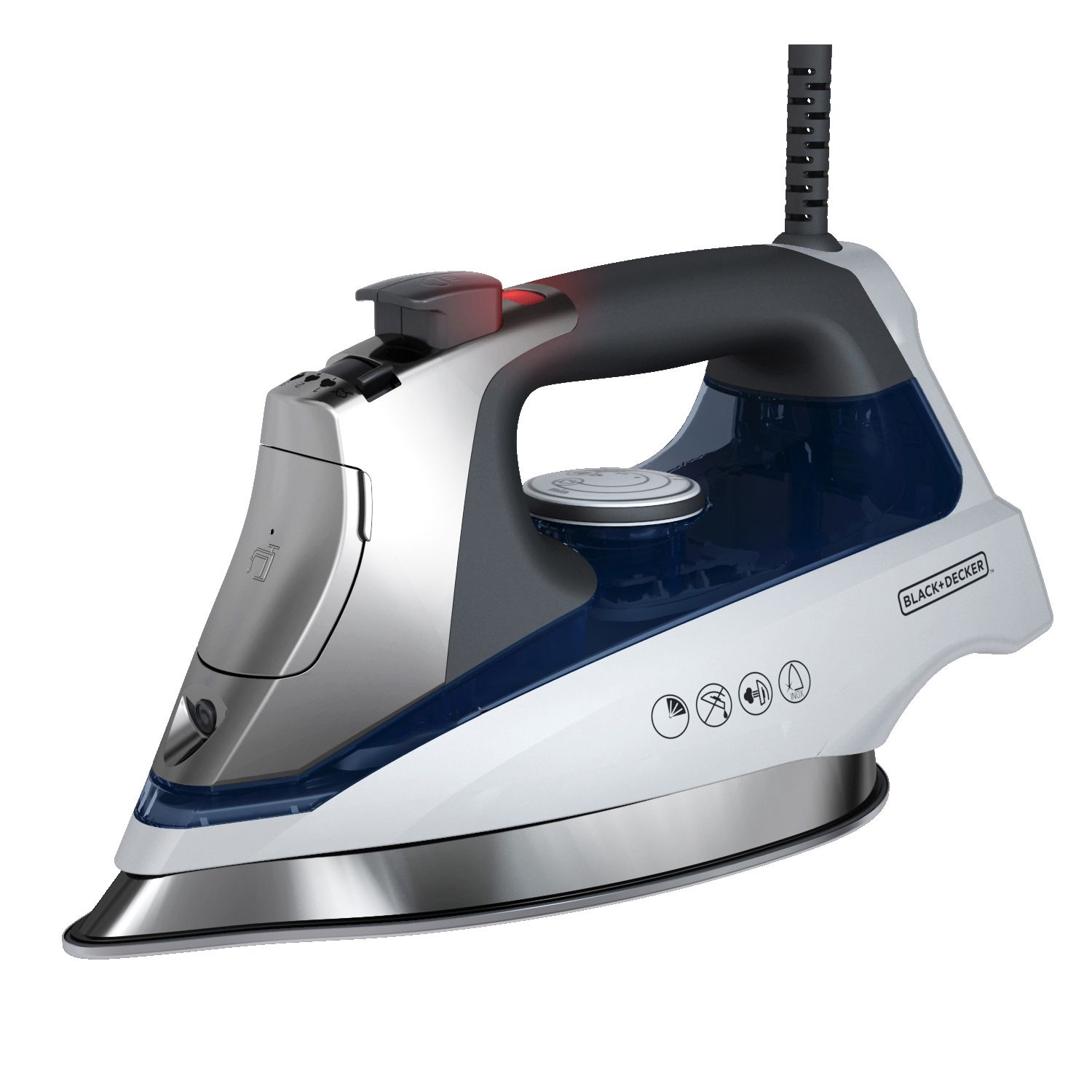 Aemego Steam Iron for Clothes Lightweight Portable Iron with Non Stick Ceramic Soleplate Anti Drip Vertical Irons for Ironing Clothes Self-Clean