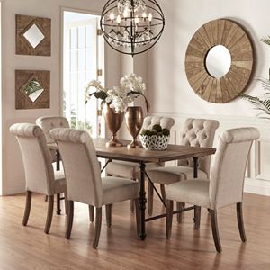 HomeVance Blanche 7-piece Table and Chair Dining Set