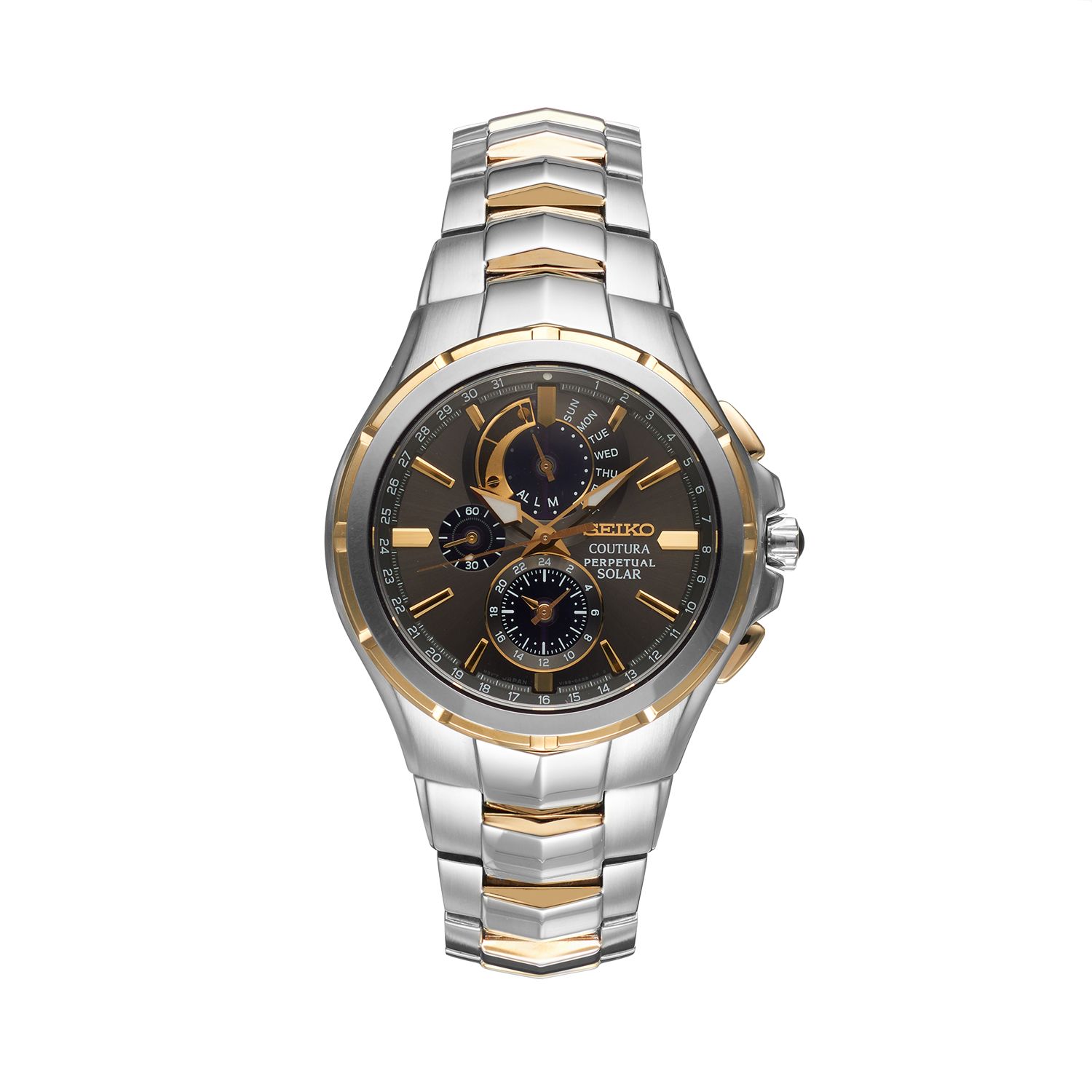 seiko coutura men's two tone steel chronograph watch