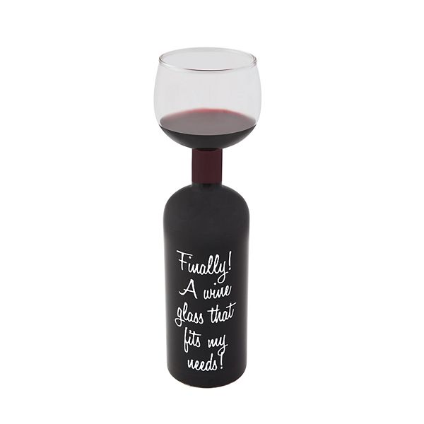 myg Svaghed Reception BigMouth Inc. Wine Bottle Glass
