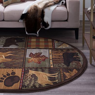 KHL Rugs Colorblock Wildlife Lodge Rug