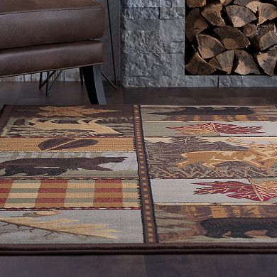 KHL Rugs Colorblock Wildlife Lodge Rug