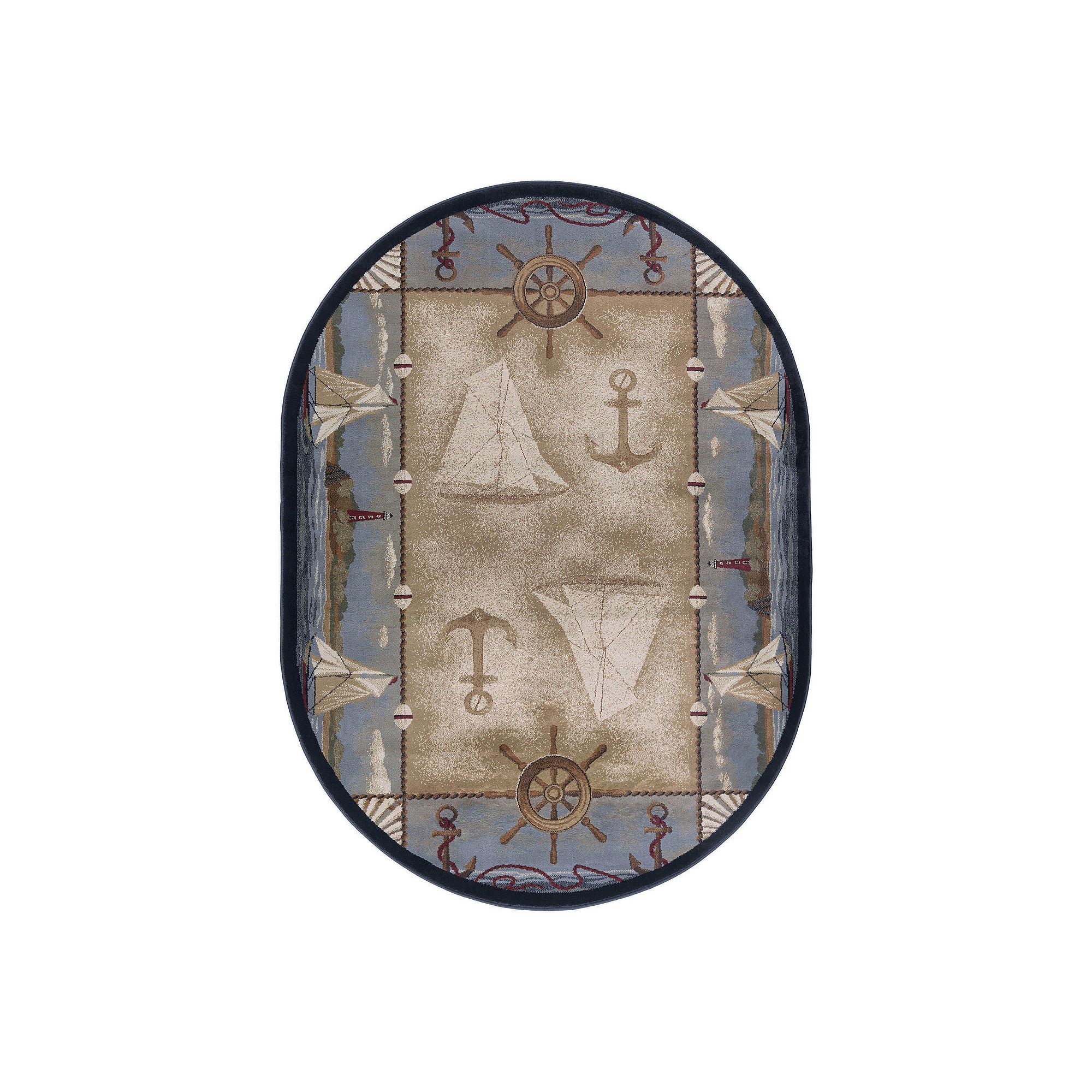 KHL Rugs Nature Seashore Nautical Lodge Rug, Beige