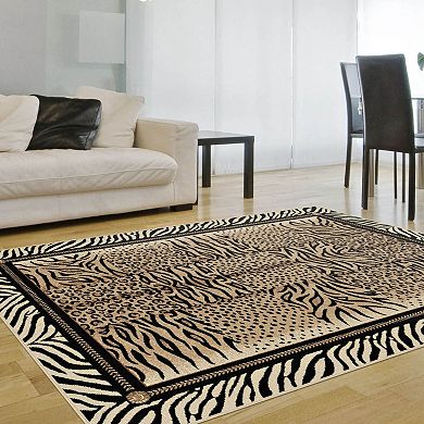 KHL Rugs Savannah Framed Animal Print Rug
