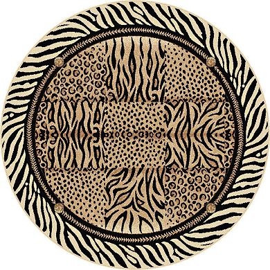 KHL Rugs Savannah Framed Animal Print Rug