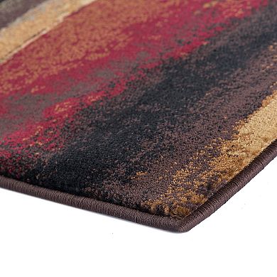 KHL Rugs Dakota Contemporary Abstract Multi-Color Rectangle Area Rug, 9' x 12.6'