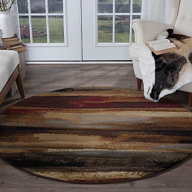 KHL Rugs Dakota Contemporary Abstract Multi-Color Area Rug