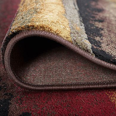KHL Rugs Dakota Contemporary Abstract Multi-Color Area Rug