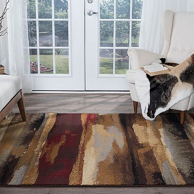 KHL Rugs Dakota Contemporary Abstract Multi-Color Area Rug