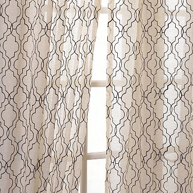 EFF Saida Embroidered Sheer Window Curtain