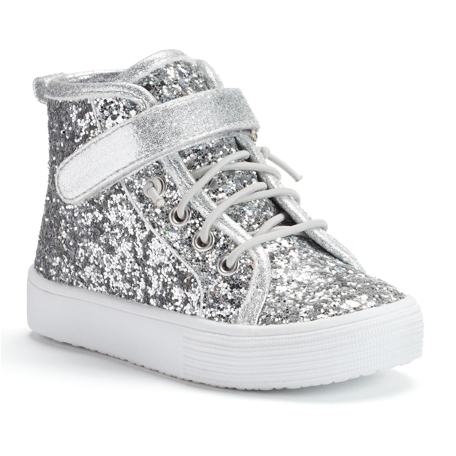 glitter high top shoes