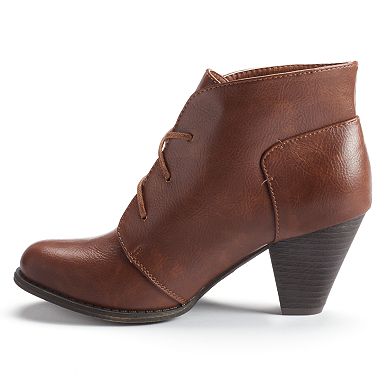 sugar Women's Heeled Lace-Up Ankle Booties