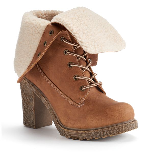 Mudd® Women's FoldOver Chunky Heel Booties