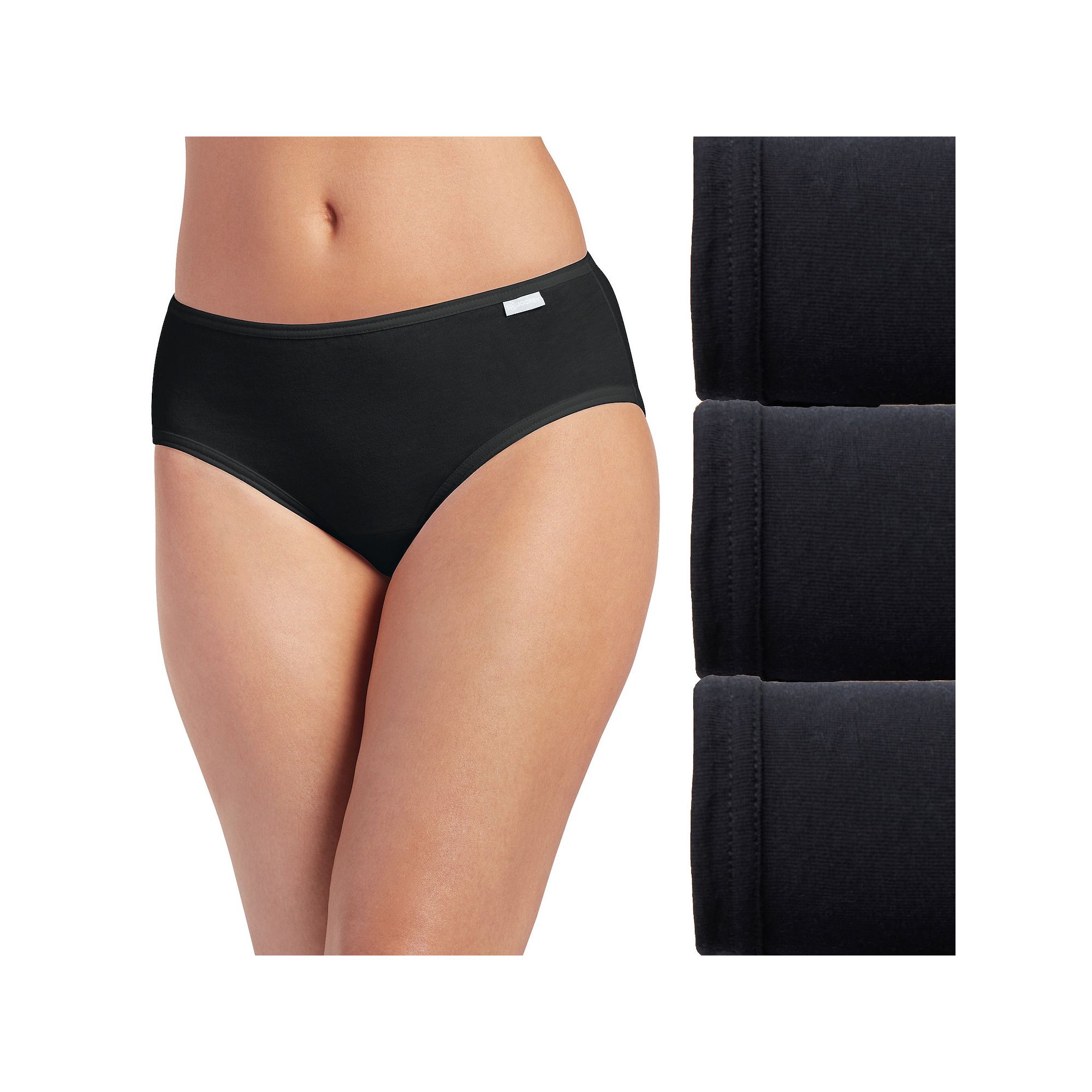 Womens Jockey® Elance 3-Pack Hipster Panty Set 1488, Size: 5, Black