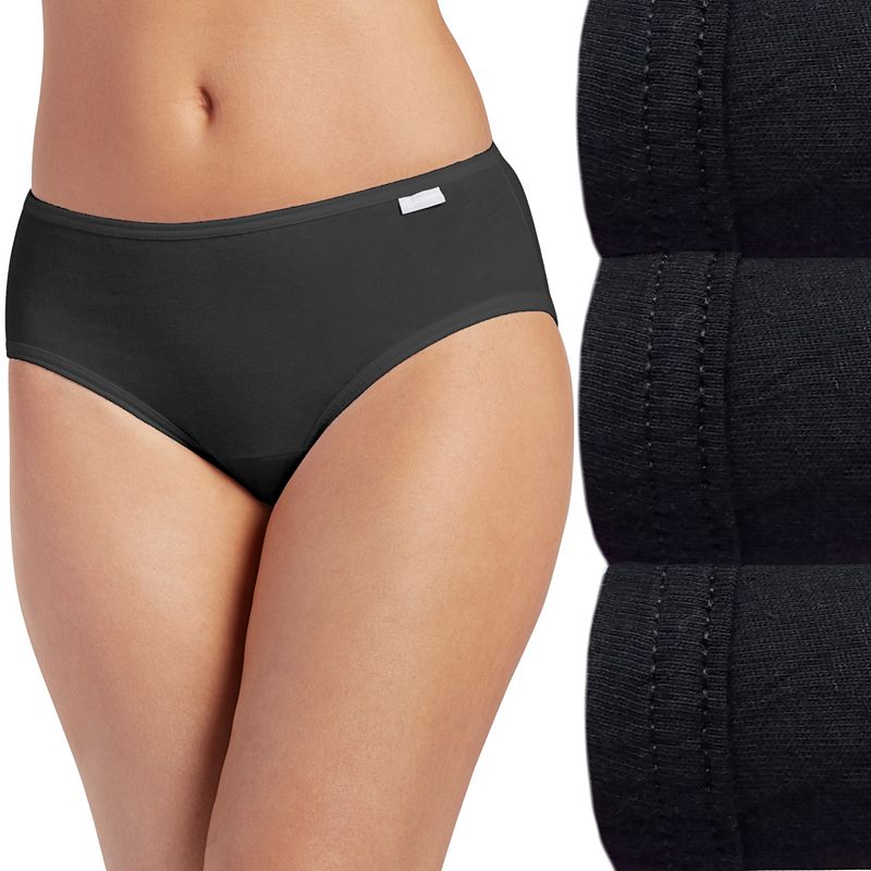 Women's Jockey® Elance 3-Pack Hipster Panty Set 1488, Size: 6, Black