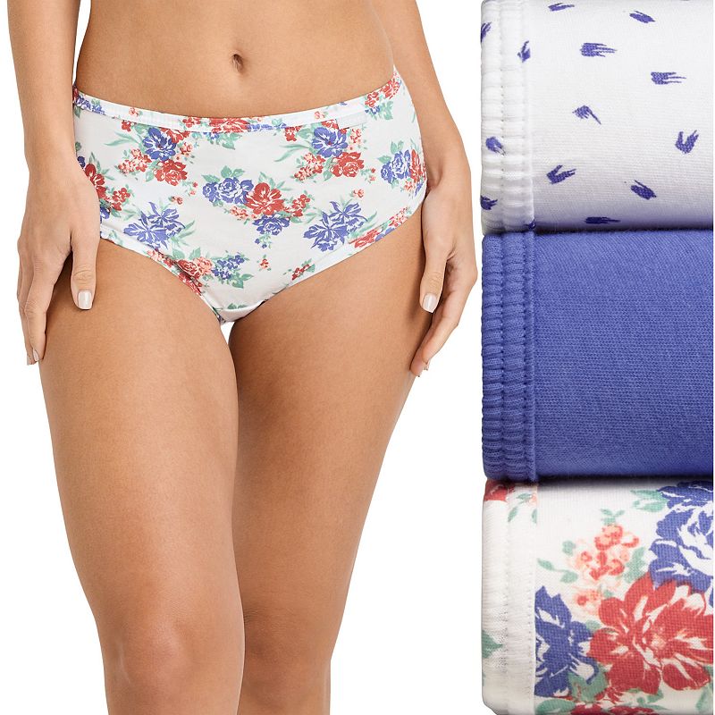 Women's Jockey® Elance 3-Pack Hipster Panty Set 1488, Size: 6, Brush Dot