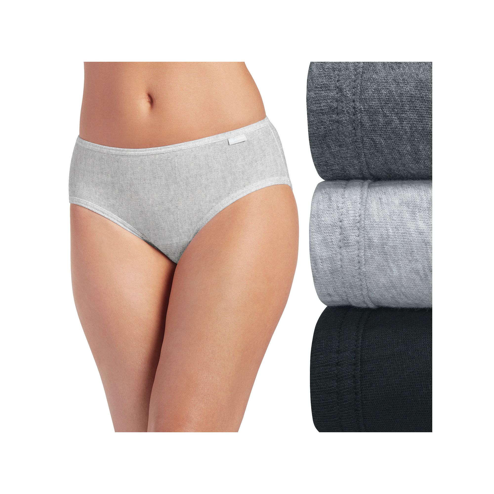 Womens Jockey® Elance 3-Pack Hipster Panty Set 1488, Size: 5, Gray Asst
