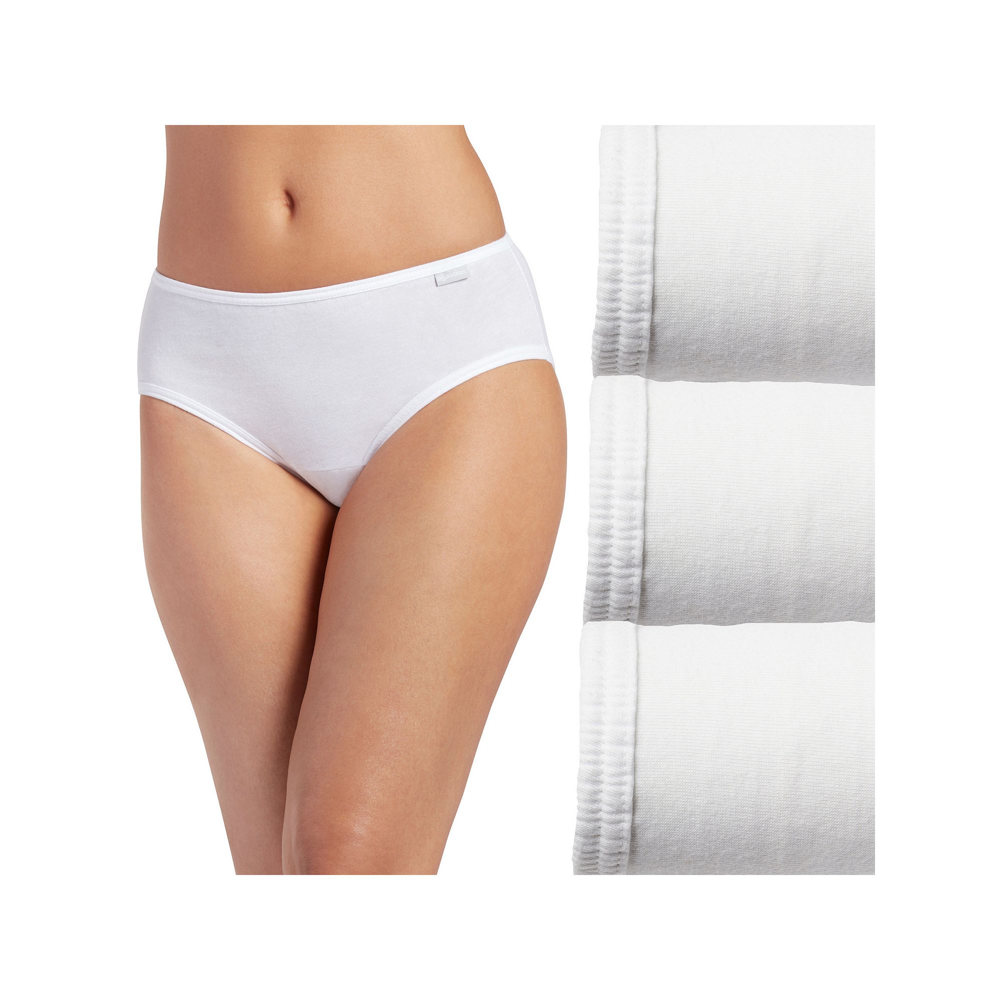 Womens Jockey® Elance 3-Pack Hipster Panty Set 1488, Size: 5, White